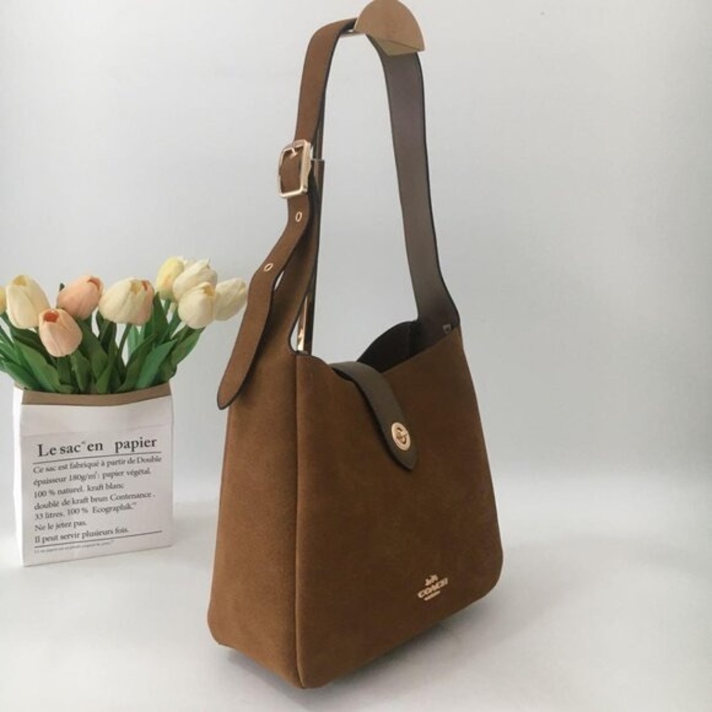 Coach Tan Leather Shoulder Bag - Picture 2 of 8